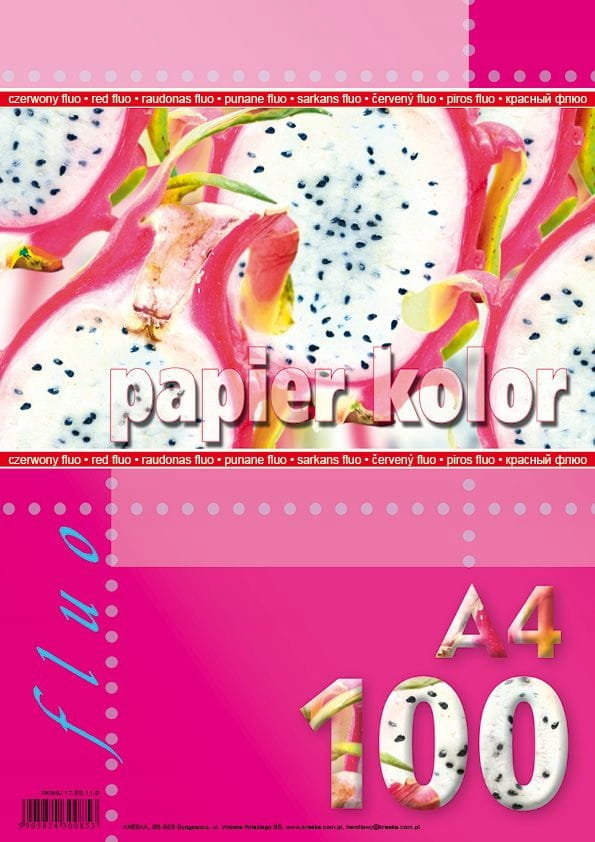 KRESKA Papier xero A4-100 czerw FLUO