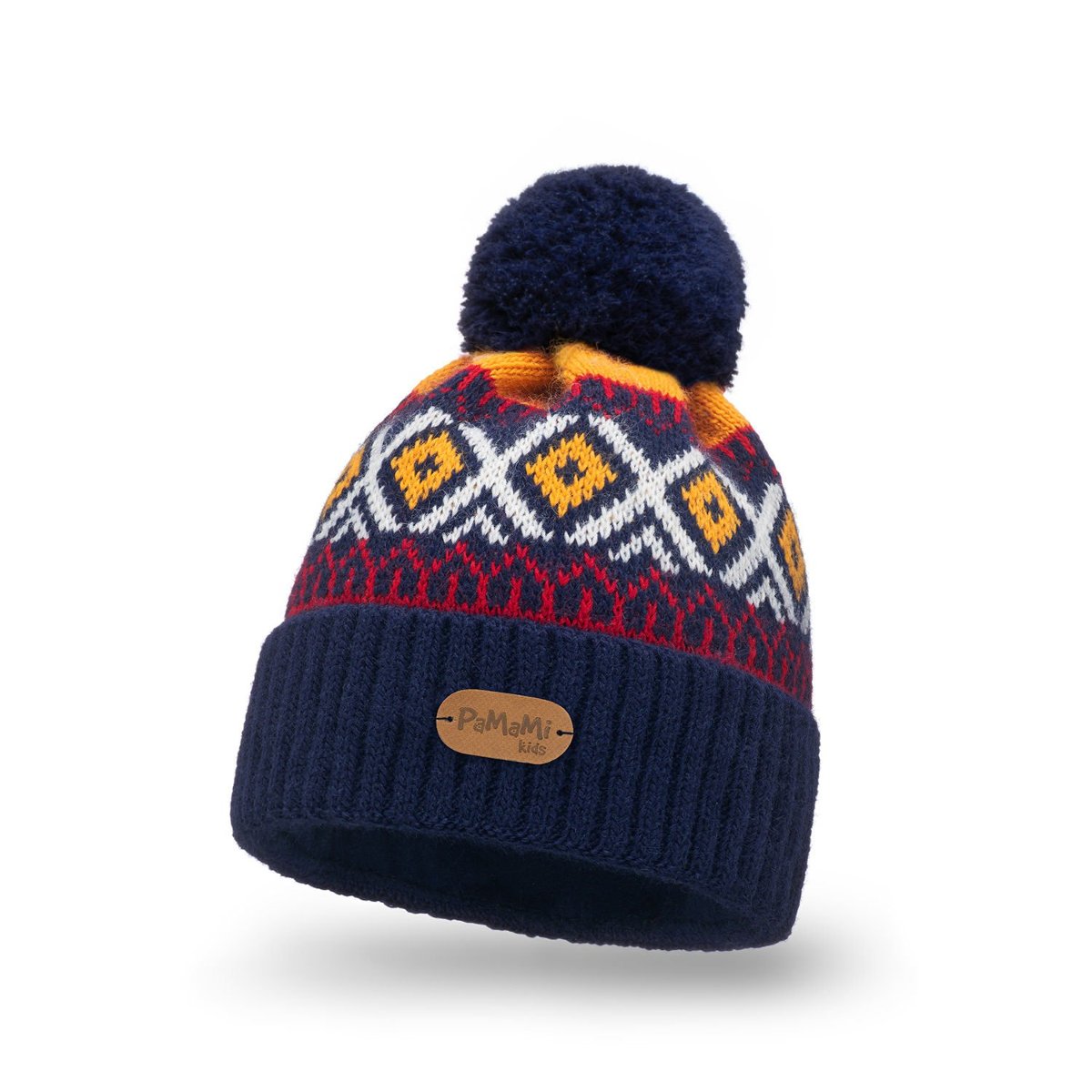 Czapka dziecięca w norweskie wzory