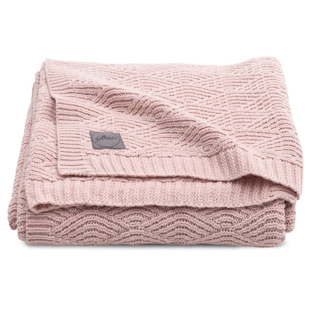 Jollein Kocyk River Knit, 75 x 100 cm, blady róż Smits Assen
