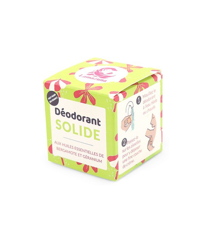 Dezodorant w kostce o zapachu bergamotki i geranium, COSMOS ORGANIC, 30 g, Lamazuna