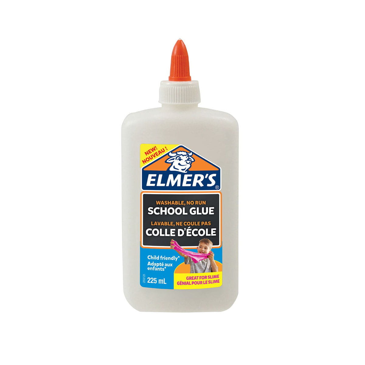 Elmer's ELMER'S biały klej w płynie WASHABLE, NO RUN SCHOOL GLUE 225 ml, 2079102 2079102