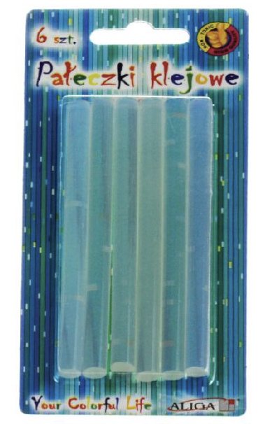 Aliga Aliga Klej do pistoletu bezbarwny 7x100mm op.6szt ALIG0511