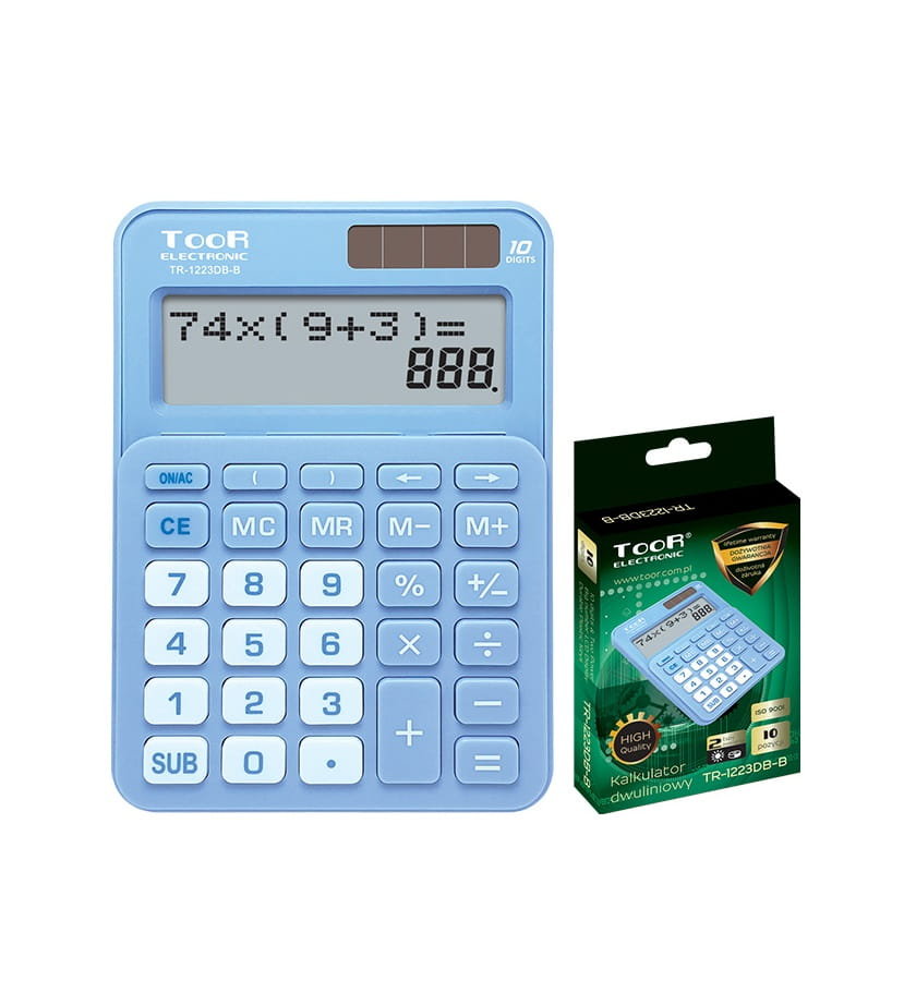 TOOR Kalkulator dwuliniowy 10-pozyc TR-1223DB-B