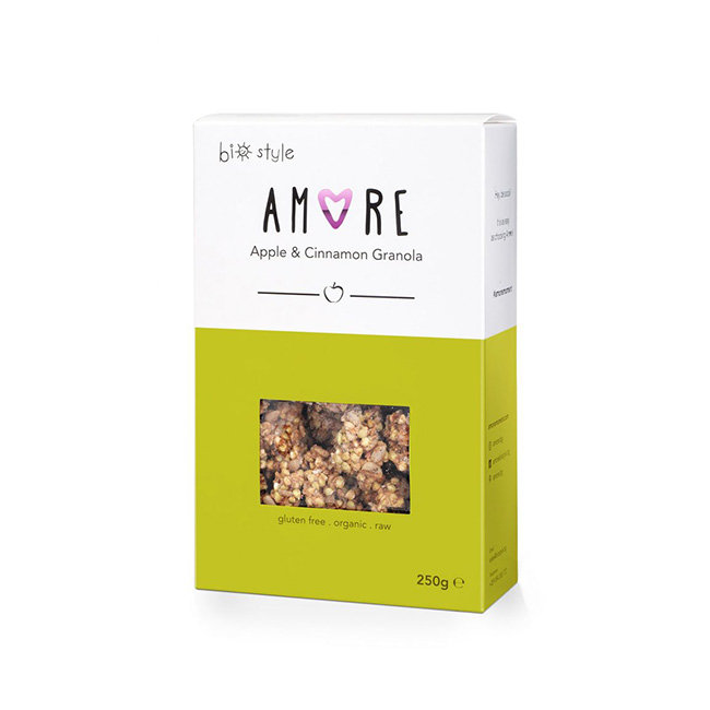 Amore bezglutenowa Granola z jabłkiem i cynamonem  250g BIO