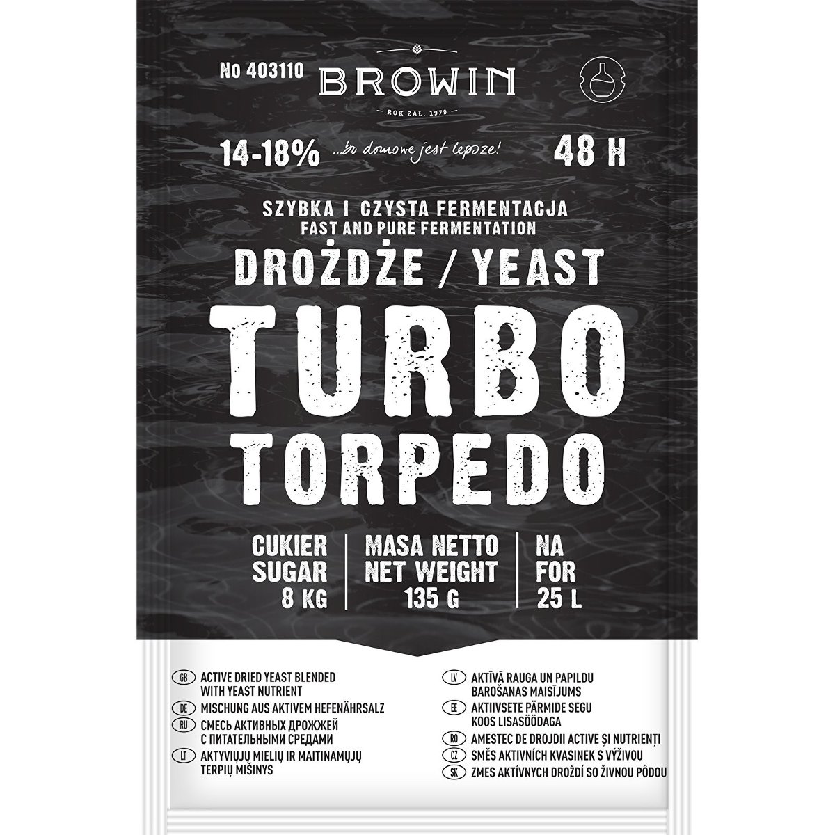 Browin DROŻDŻE GORZELNICZE GORZELNIANE TURBO DRTB DRTB1CUK