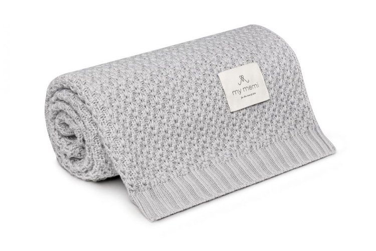 MEMI Bambusowy kocyk light grey 80x100 - chain 63600-uniw