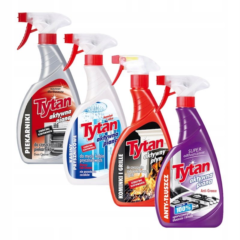 Tytan MIX 4xSPRAY Grill Piekarnik Tłuszcz Kamień