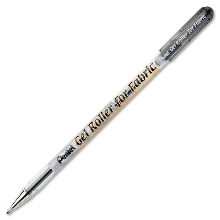 Pentel Długopis żelowy do tkanin czarny VP3400