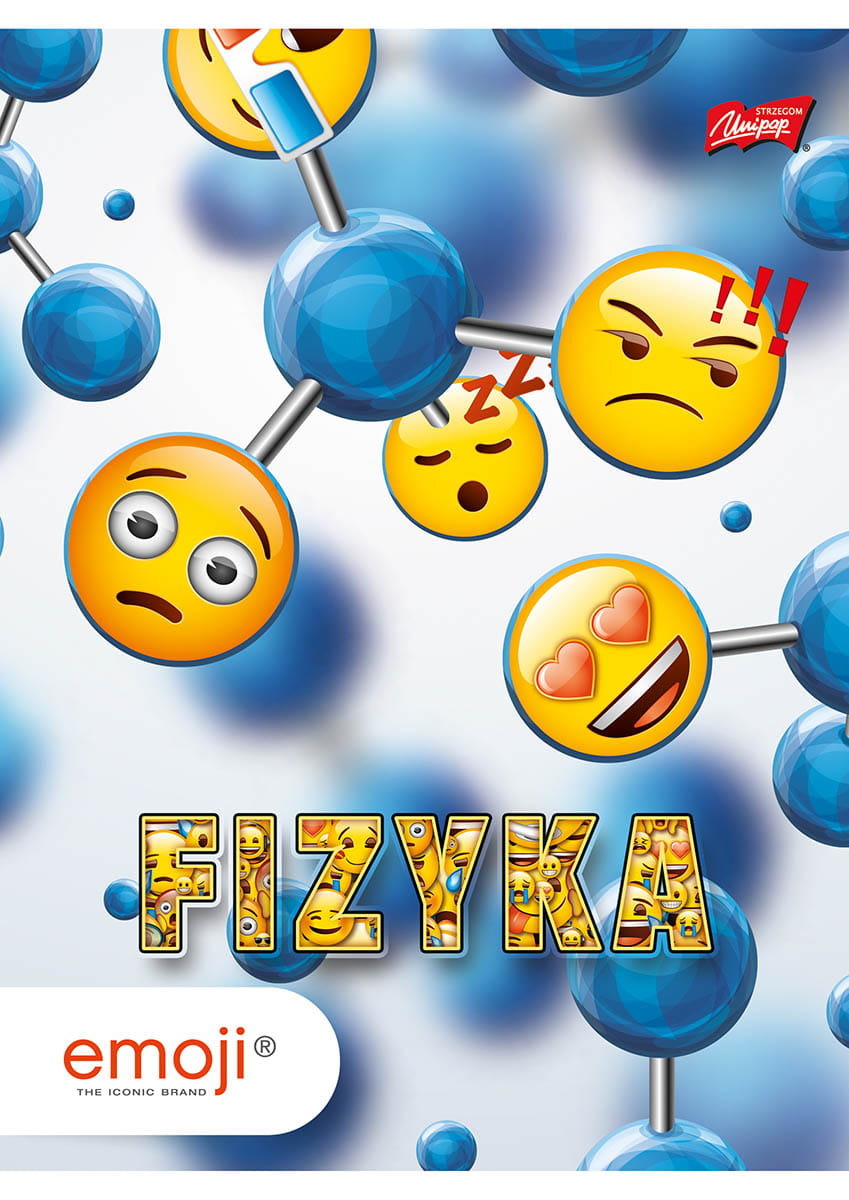 St. Majewski Zeszyt A5 Emoji Fizyka w kratkę 60 kartek 10 sztuk