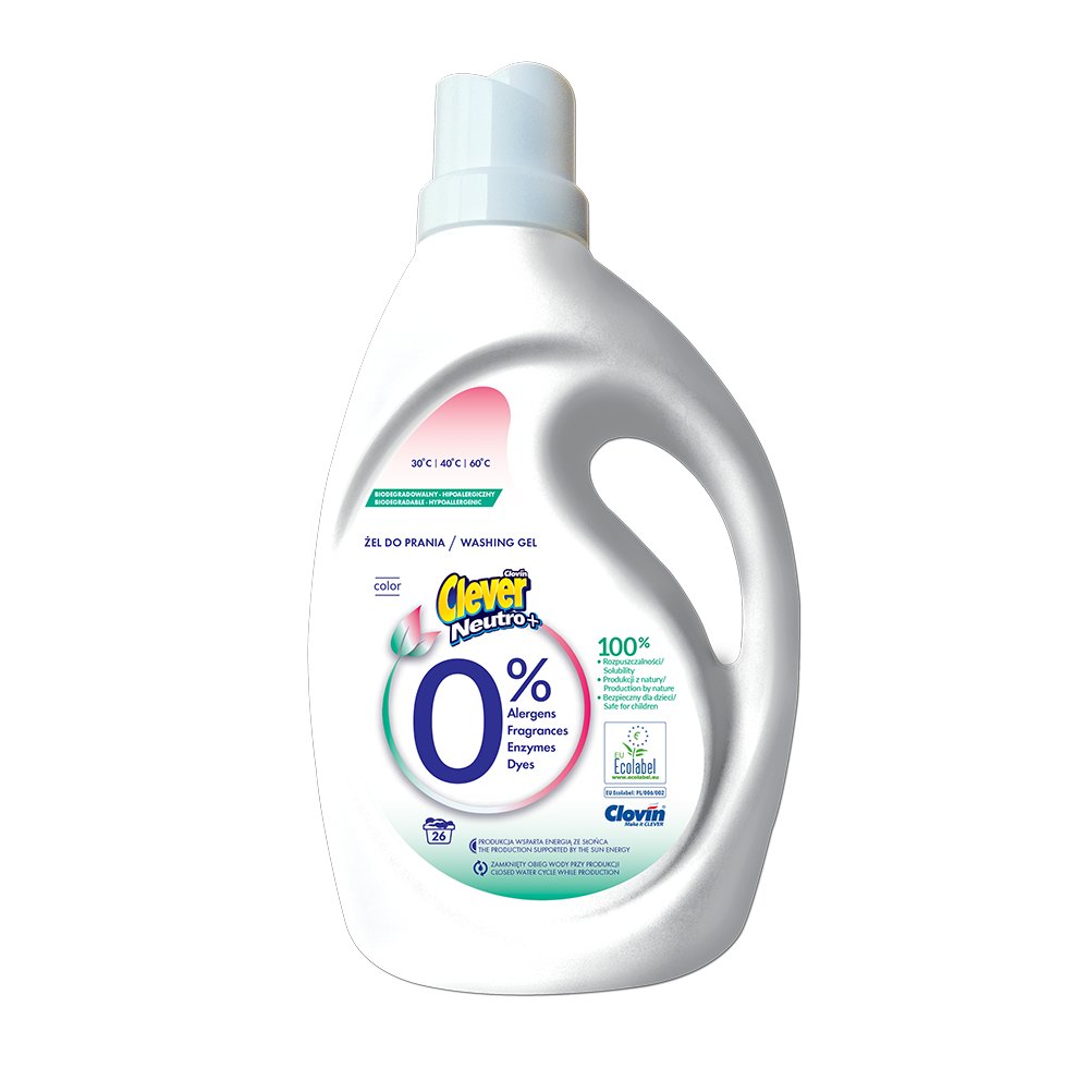Clever ECO NEUTRO+ Żel do prania, KOLOR, 1560 ml 5900308779804