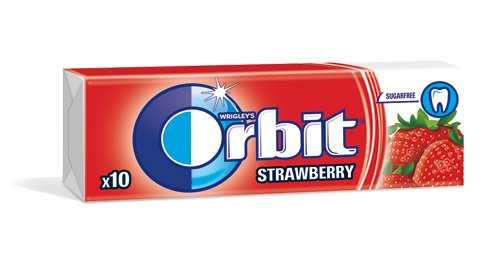 Orbit Strawberry, guma do żucia truskawkowa, 30x10 szt.