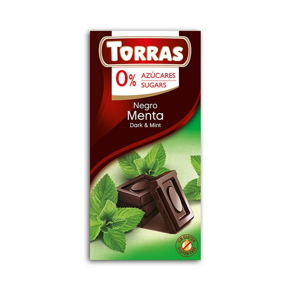 Torras Czekolada gorzka z miętą bez cukru 75 g 1086