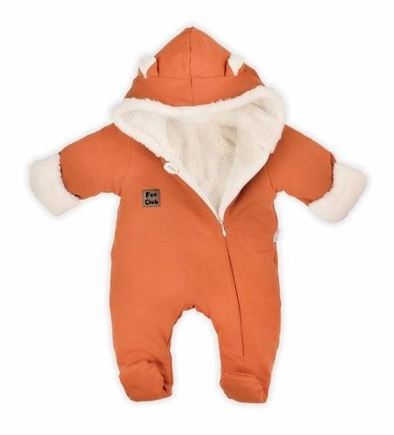 Pajacyki dla niemowląt - Pajac niemowlęcy dresowy z luną Fox club - 80 - grafika 1