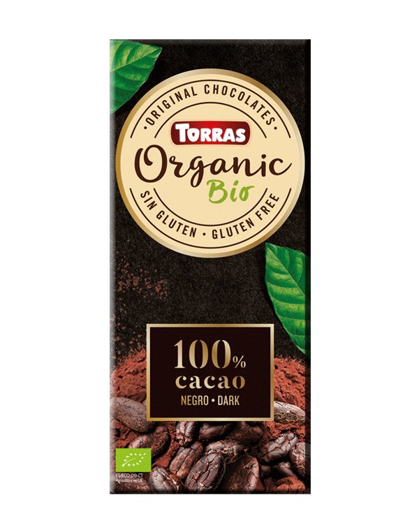 Czekolada Gorzka 100% Kakao bez dodatku cukru BIO 100g - Torras