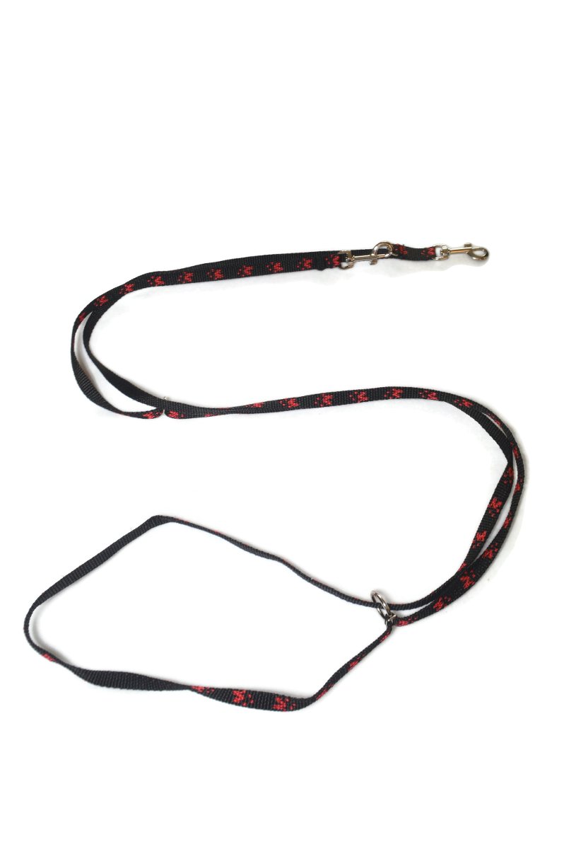 Smycz ALIZOO A-170 łapki, 10 mm x 220 cm zielona