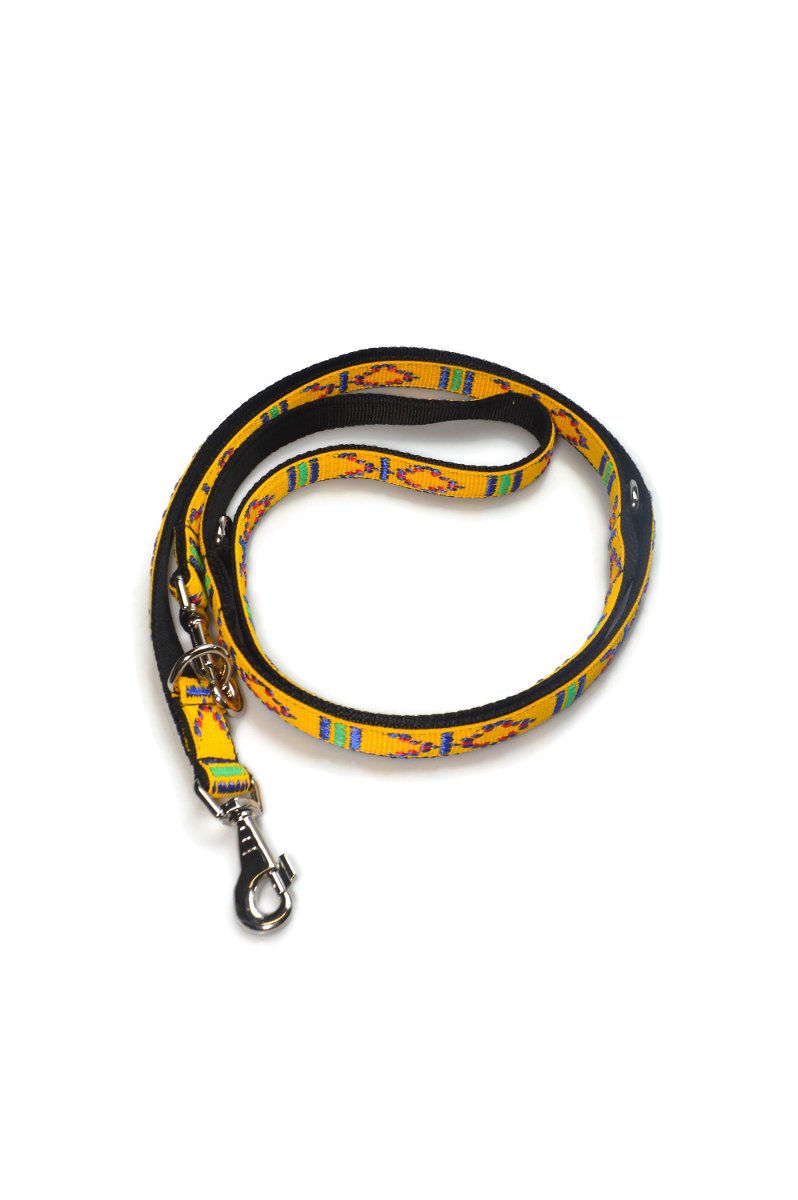 Smycz podwójna indiańska ALIZOO A-235, 25 mm x 220 cm żółta