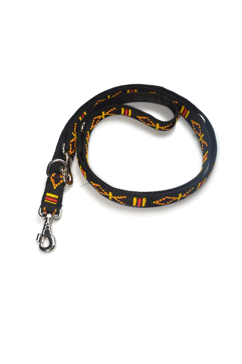 Smycz podwójna indiańska ALIZOO A-236, 30 mm x 220 cm czarna