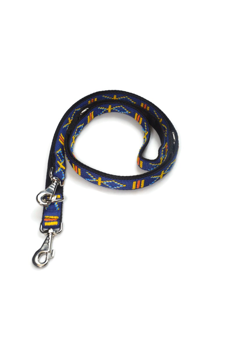 Smycz podwójna indiańska ALIZOO A-236, 30 mm x 220 cm niebieska