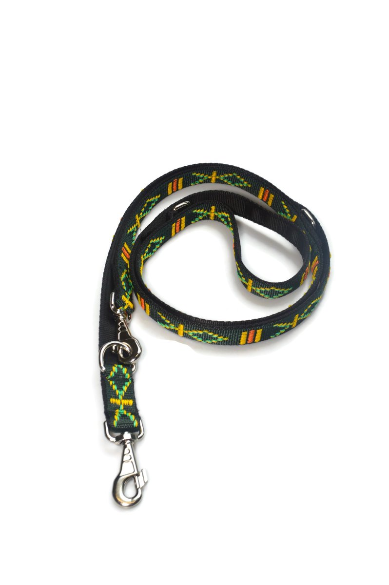 Smycz podwójna indiańska ALIZOO A-236, 30 mm x 220 cm zielona