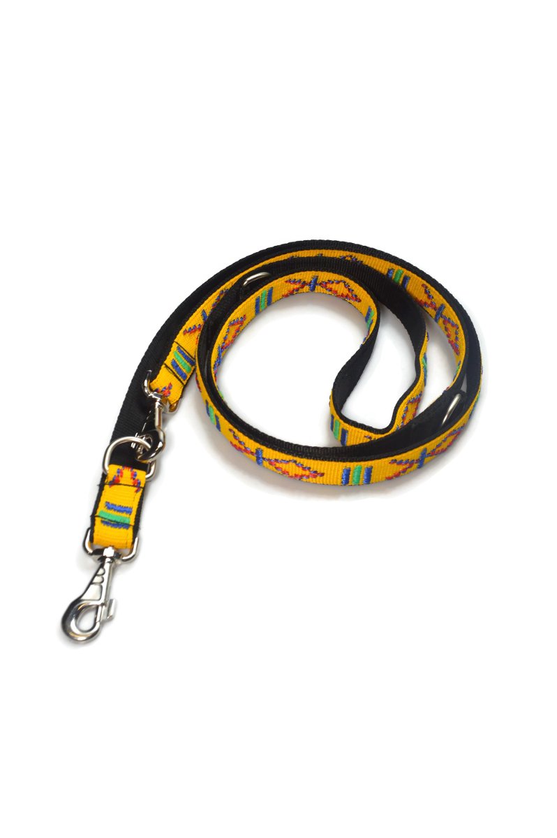 Smycz podwójna indiańska ALIZOO A-236, 30 mm x 220 cm żółta