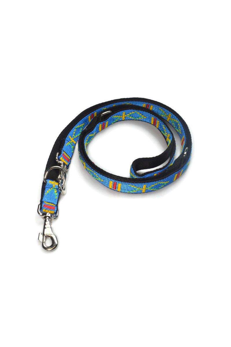 Smycz podwójna indiańska ALIZOO A-236, 30 mm x 220 cm błękitna