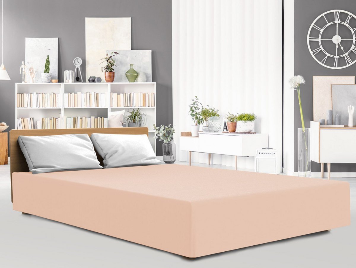 Darymex Prześcieradło jersey elastan z gumką PINK/RÓŻ/180x200x30 PJE180/PINK