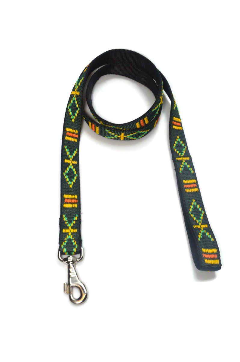 Smycz podwójna indiańska ALIZOO A-233, 30 mm x 180 cm zielona