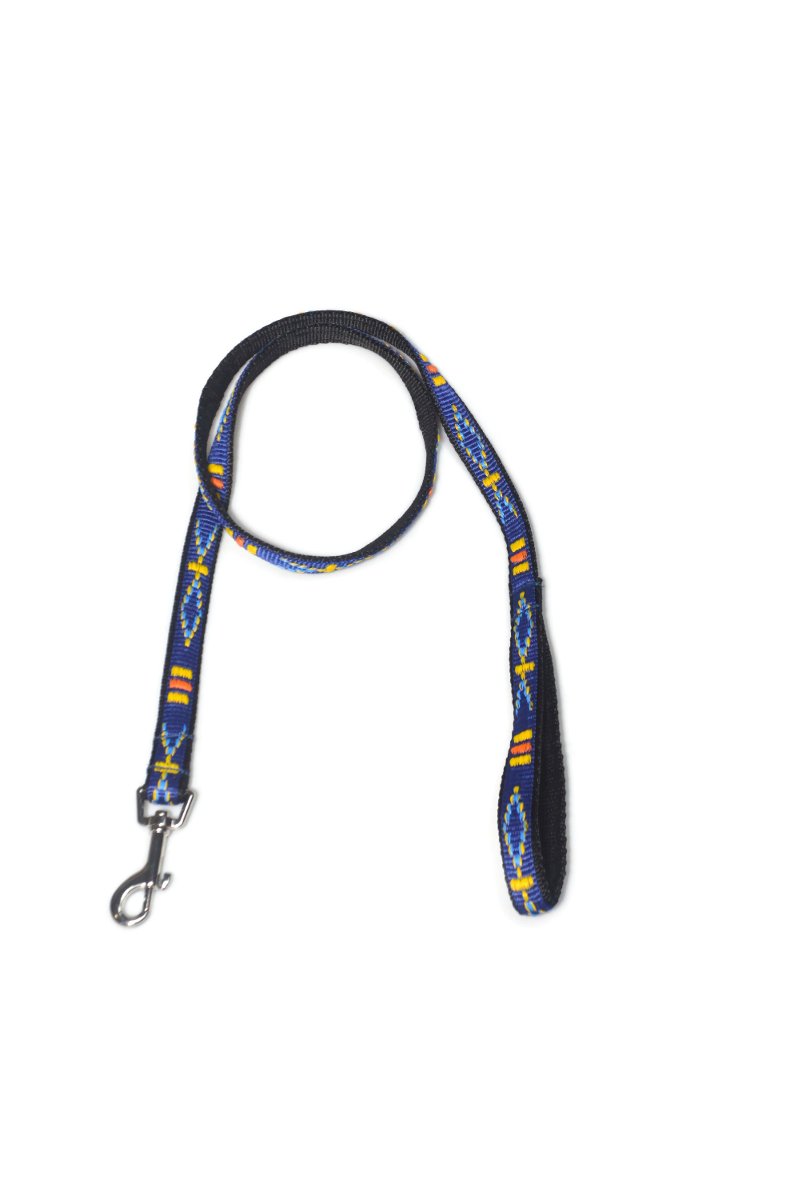 Smycz podwójna indiańska ALIZOO A-228, 20 mm x 130 cm niebieska