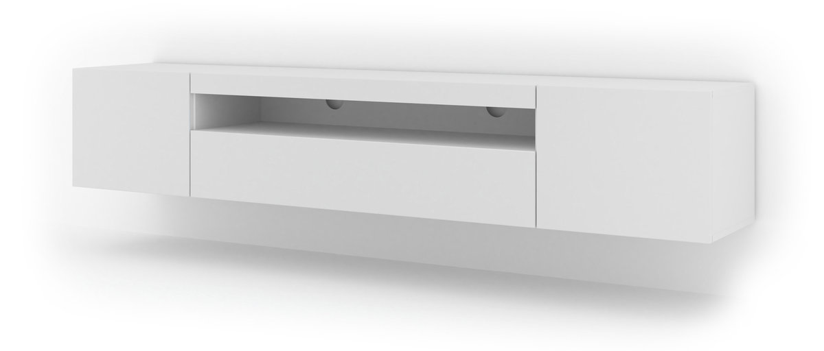 Szafka RTV AURA 200 stojąca wisząca biały mat