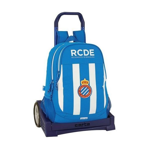 Plecak szkolny, trolley, na kólkach  Evolution RCD Espanyol Niebieski Biały