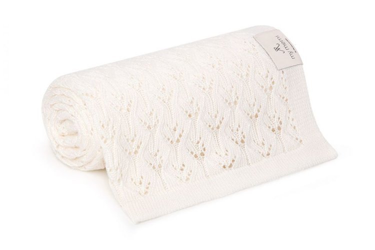 My Memi, Ażurowy kocyk bambusowy, Cream