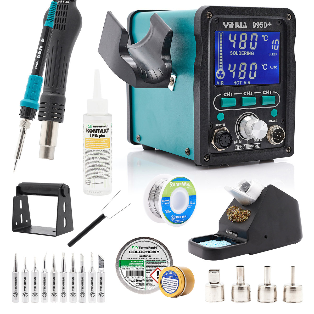 Stacja Yihua 995D+ 10 Grotów Izopropanol Zestaw