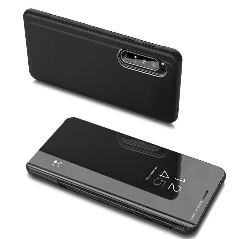 Sony Hurtel Clear View Case futerał etui z klapką Xperia 10 II czarny
