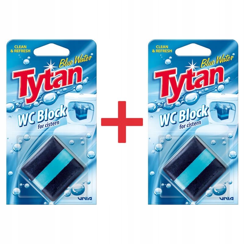 2 X KOSTKA DO SPŁUCZKI BARWIĄCA WODĘ TYTAN WC 50G