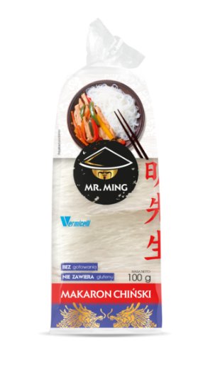 Mr. Ming Makaron chiński z Fasoli Mung i groszku 100g Mr. Ming