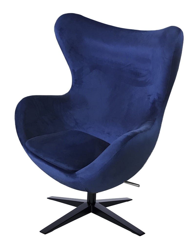 MeblujDom Fotel EGG SZEROKI VELVET BLACK Granatowy HE-066.HM8-49.B