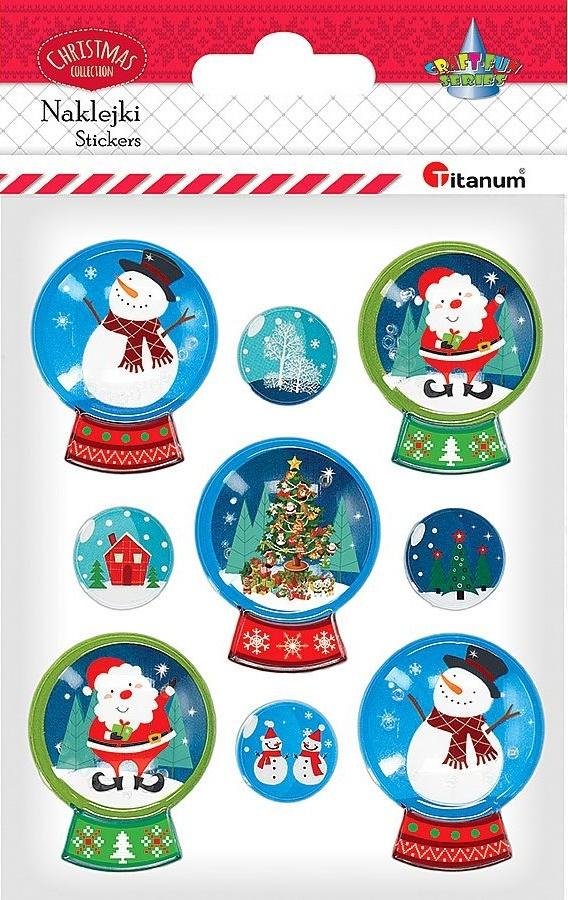 Titanum Naklejki 3D kule śnieżne 9szt