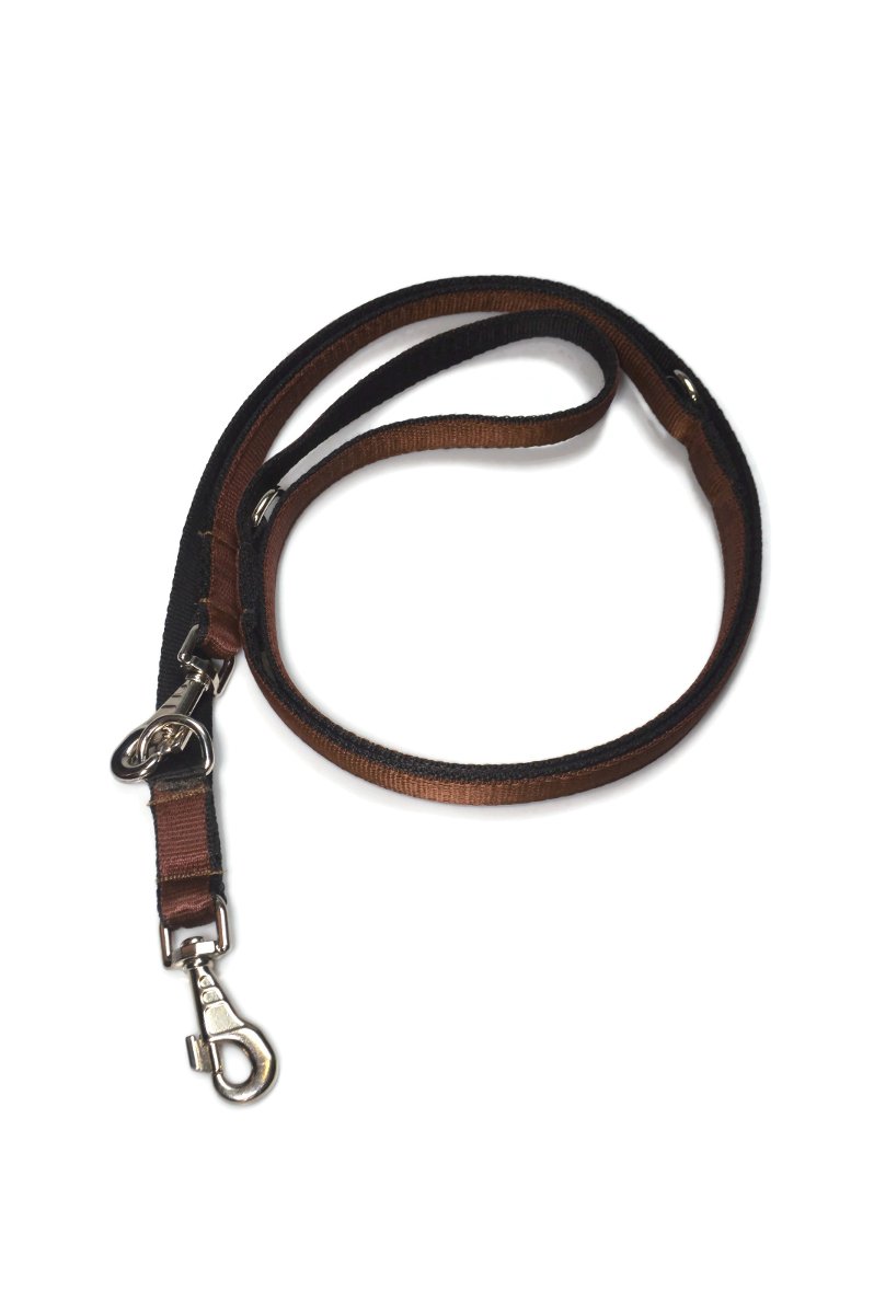 Smycz podwójna ALIZOO A-203, 25 mm x 220 cm brązowa