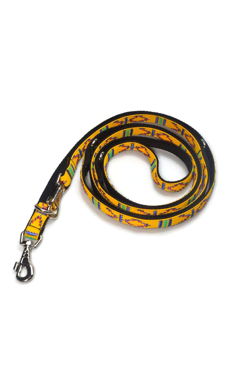 Smycz podwójna indiańska ALIZOO A-238, 25 mm x 330 cm żółta