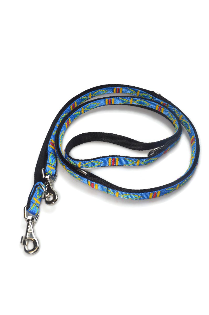 Smycz podwójna indiańska ALIZOO A-238, 25 mm x 330 cm błękitna