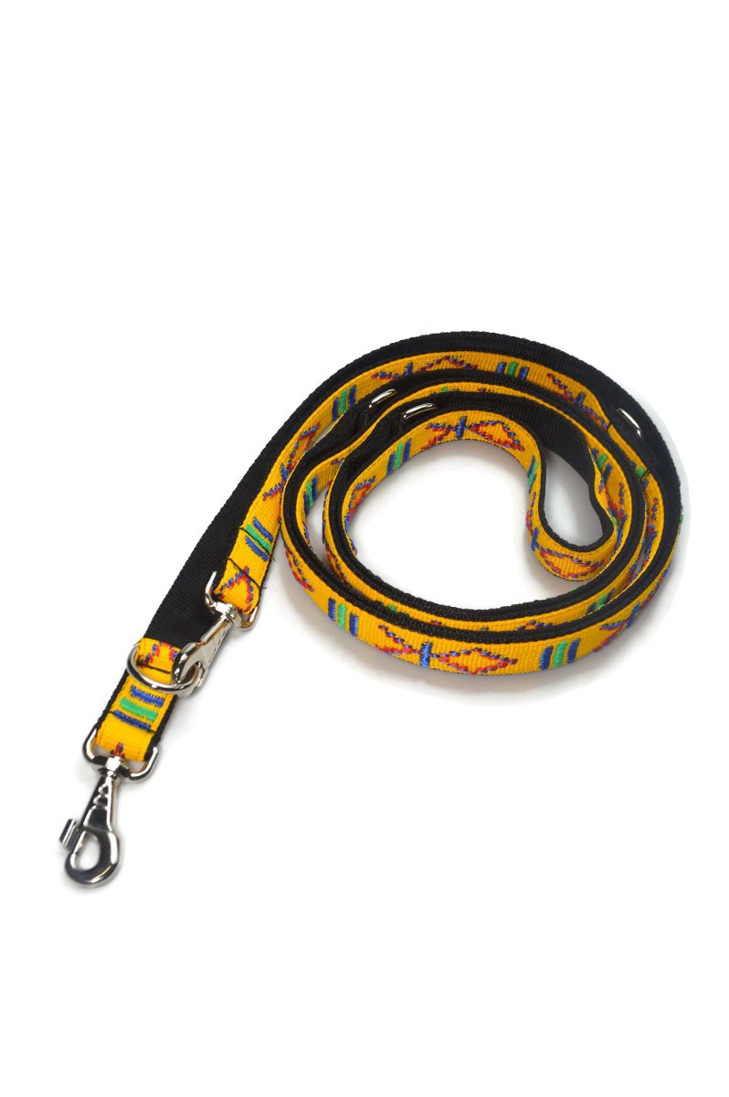 Smycz podwójna indiańska ALIZOO A-239, 30 mm x 330 cm żółta