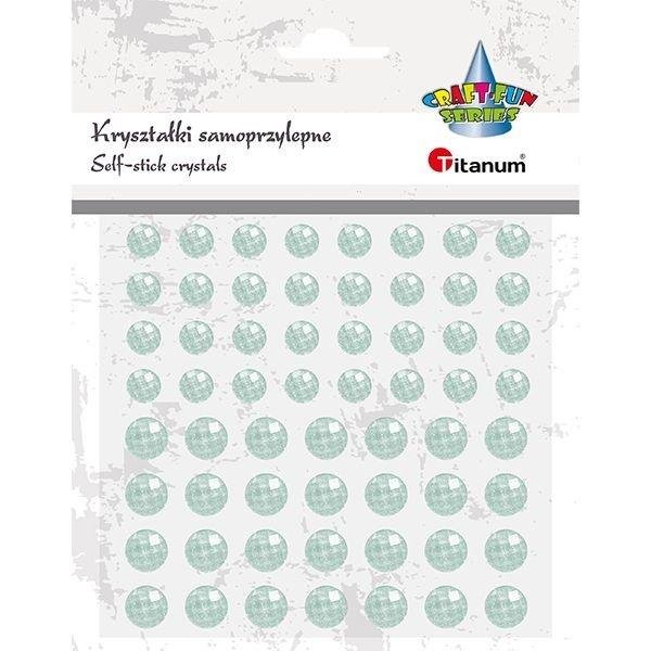Titanum Kryształki samoprzylepne okrągłe blady nieb. 60szt