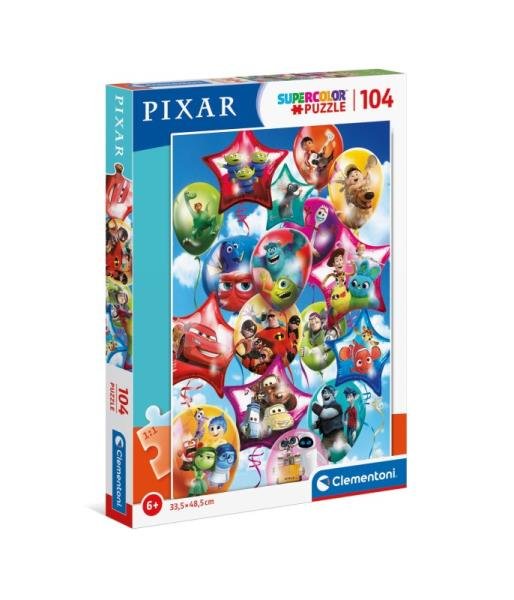 Zdjęcia - Puzzle i mozaiki Clementoni Puzzle 104 super color Pixar Party 25717  