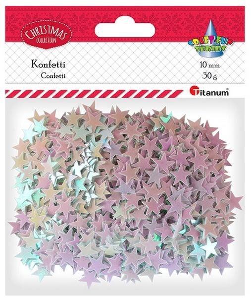Titanum Konfetti gwiazdki 30g bladoróżowe