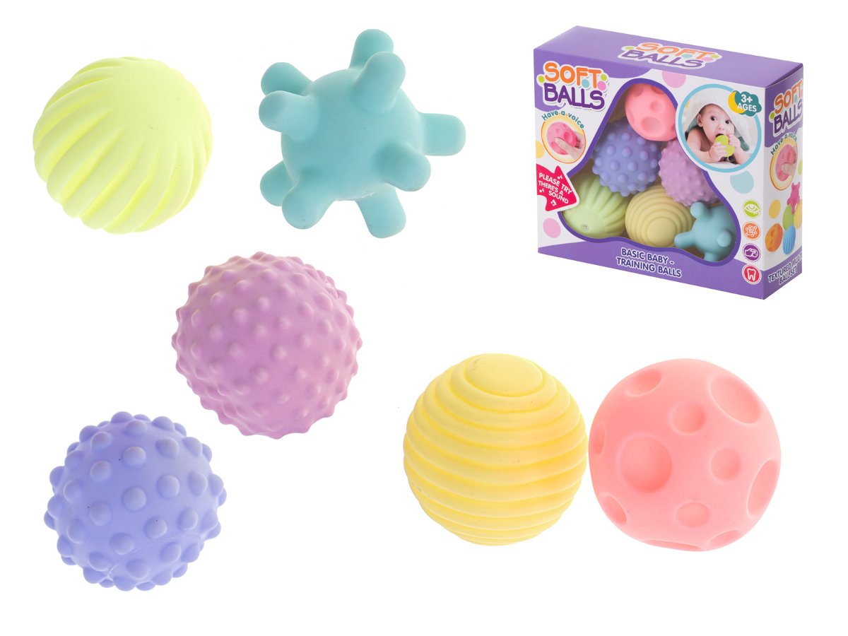 Piłki zabawki sensoryczne korekcyjne zestaw KX6359