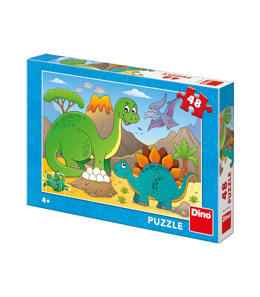 Dino, Puzzle dla dzieci Dinozaur, 48 el.