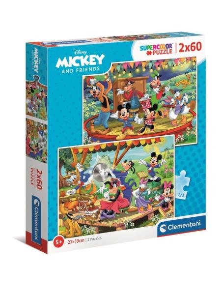 Clementoni Puzzle 2x60 Super Kolor Mickey and friends