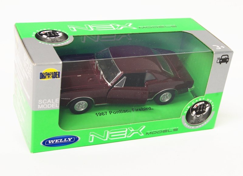 Welly 1:34 Pontiac Firebird 1967 - bordowy