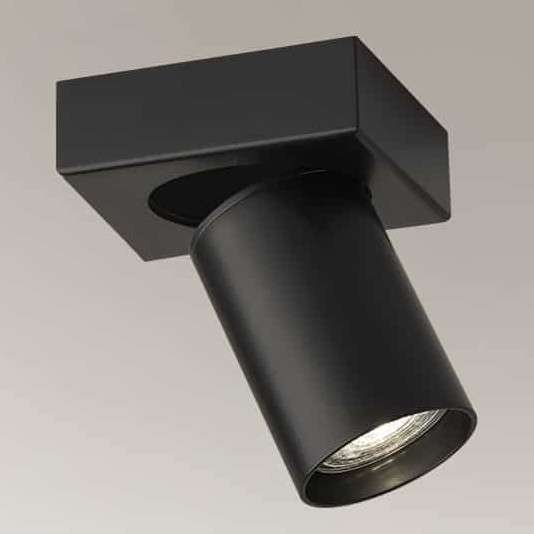 Shilo Spot LAMPA sufitowa TARUMI 7970 okrągła OPRAWA metalowa tuba industrialna regulowana czarna 7970