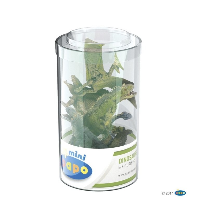 Papo 33019 Mini Plus Dinozaury zest.2 -6 szt. w tubie